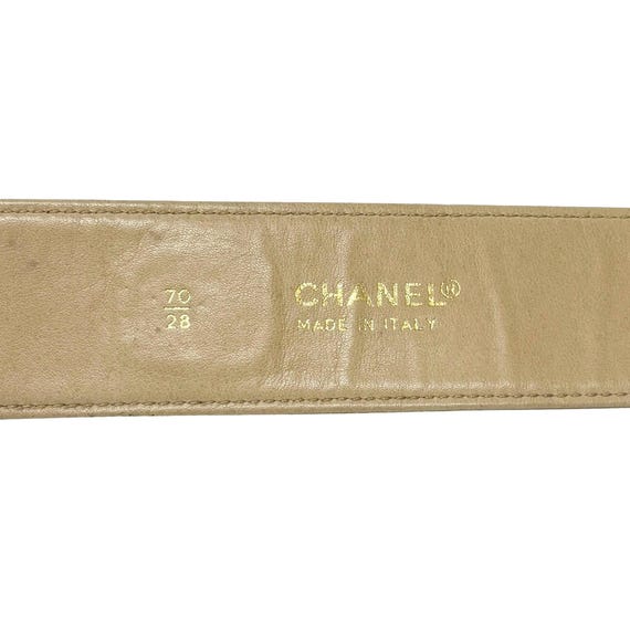 CHANEL 1980s Vintage Gold Logo CC Pendant Triple Chain Belt