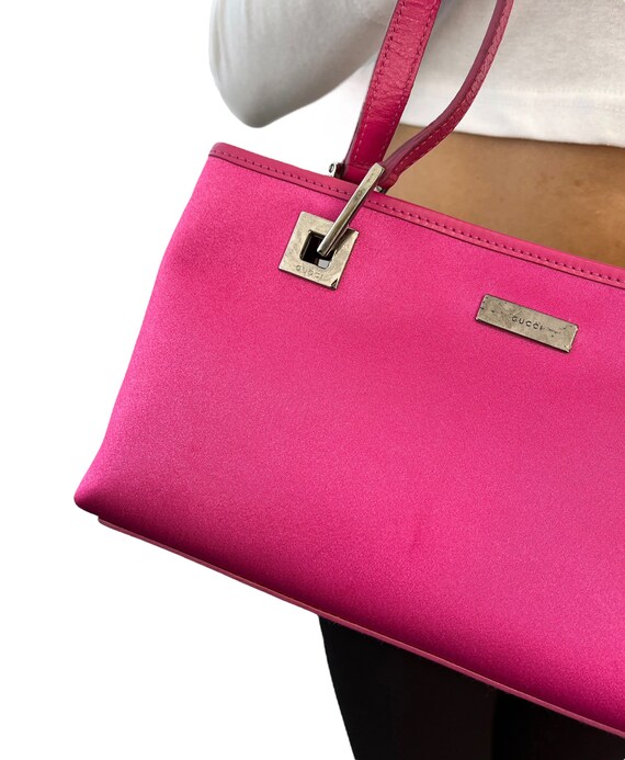GUCCI Vintage Logo Mini Shoulder Bag Handbag Pink… - image 3