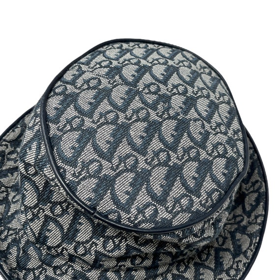 Christian Dior Vintage Trotter Monogram Bucket Hat #57 Dark Christian Dior Vintage Trotter Monogram Bucket Hat #57 Dark