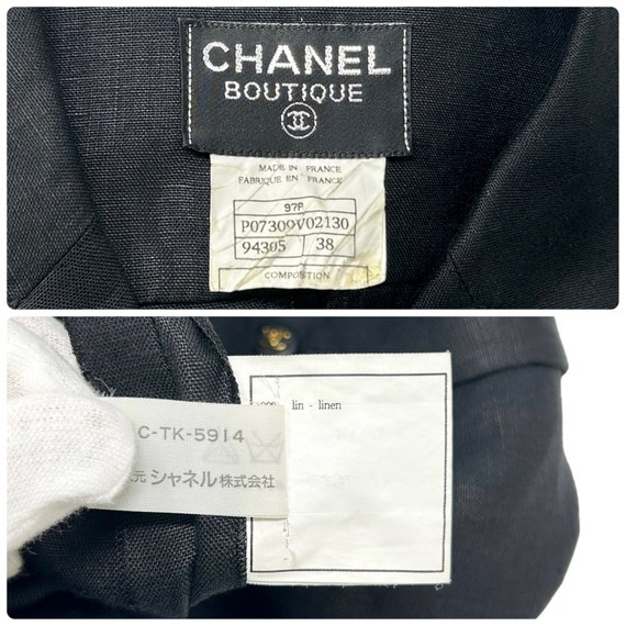 [Chanel] Chanel 97P Logo Embroidered Layered Knee-Length Skirt P07157 Black 36 [Used] [Authenticated and Guaranteed Authentic] 212810
