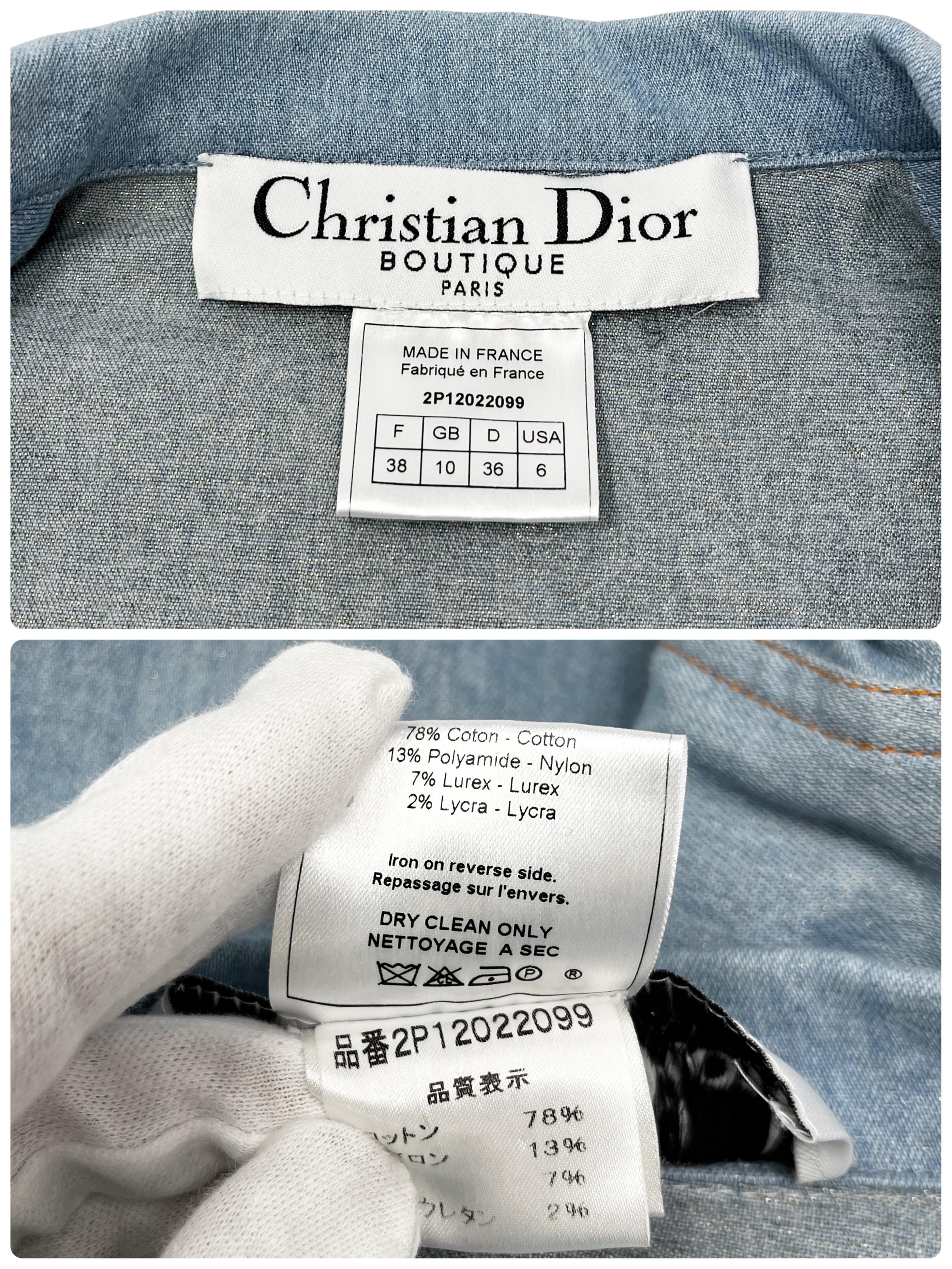 Christian Dior Vintage Denim Jacket #38 Embroidery