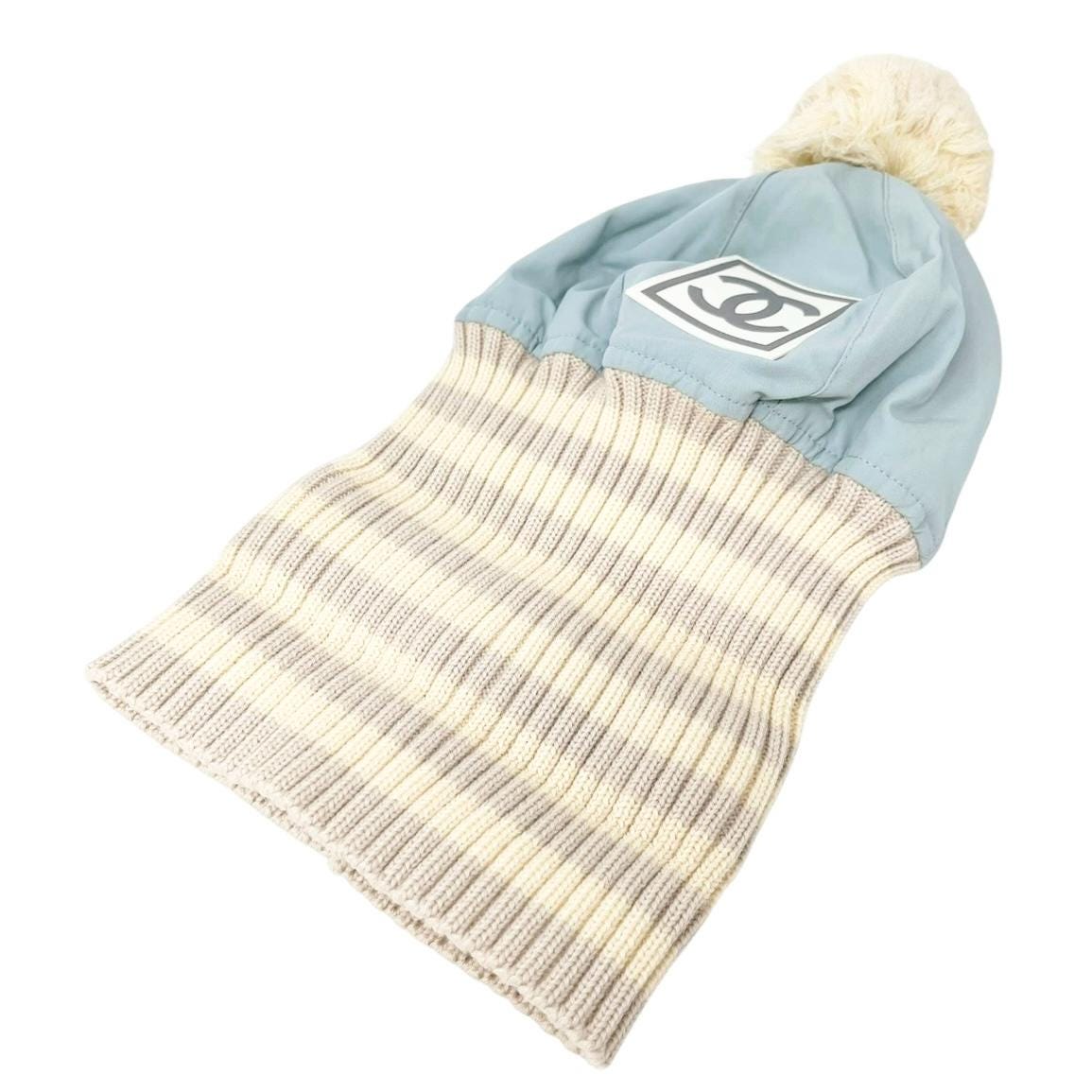 CHANELジョッキーハット CHANEL Sport Vintage Coco Mark Logo Knit Beanie Winter Ski