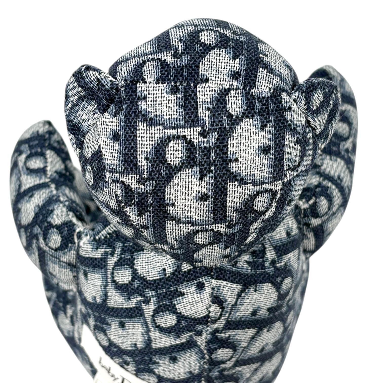 Christian Dior Vintage Baby Dior Trotter Monogram Teddy Bear Plush