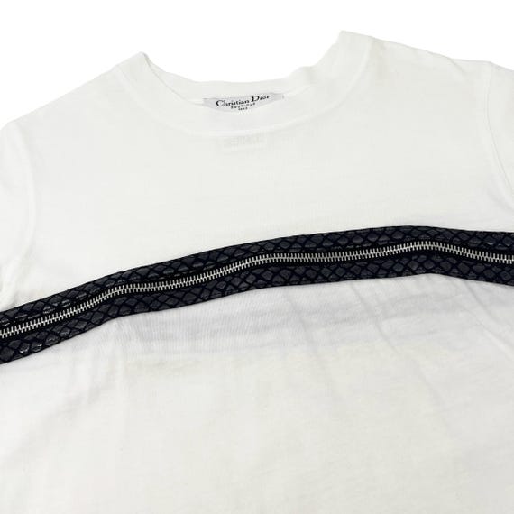 Christian Dior tops ディオール　プレタポルテ　ビンテージ Christian Dior Vintage Logo T-shirt Top #38 Zip Round Neck