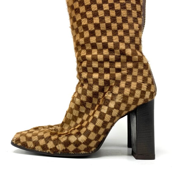 LOUIS VUITTON Vintage Damier Monogram Laarzen 37.5 US6.5 - Etsy Nederland