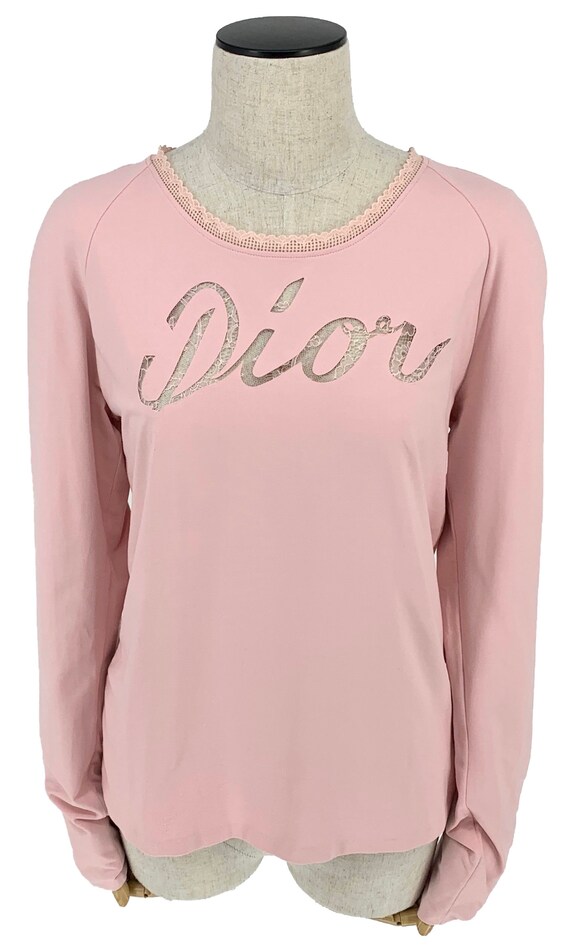 Authentic Christian Dior Big Logo Race Long Sleeve