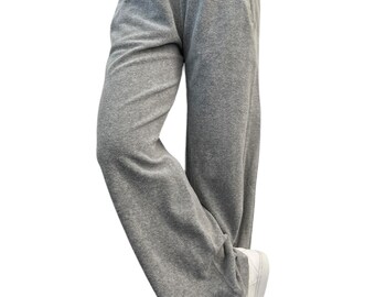 CHANEL Sport Vintage 09C CC Mark Sweatpants #42 Gray White Cotton Rank AB