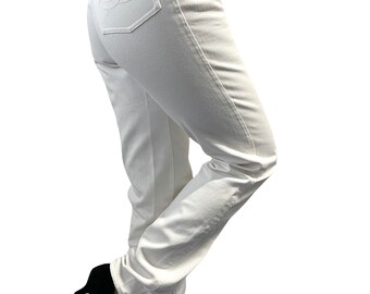CHANEL Vintage Coco Mark Pants Bottoms Logo CC White Beige CHANEL Vintage Coco Mark Pants Bottoms Logo CC White Beige