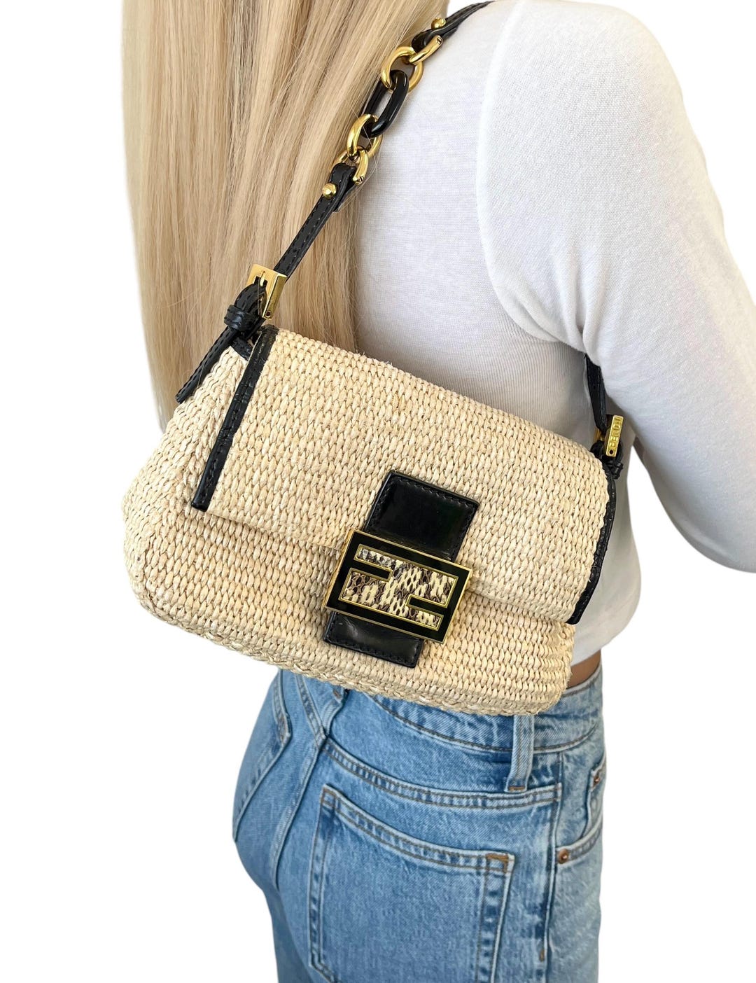 フェンディ ヴィンテージ FFロゴ ミニ マンマ バゲット ショルダー