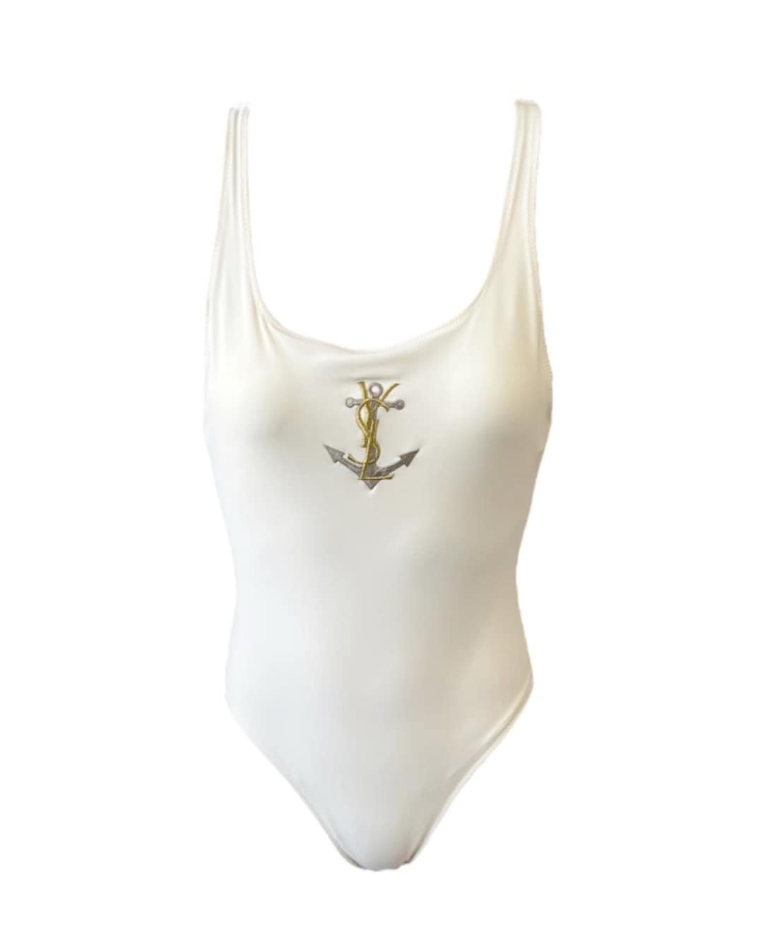 Yves Saint Laurent Vintage YSL Logo Swimwear Swimsuits #9M Yves Saint Laurent Vintage YSL Logo Swimwear Swimsuits #9M