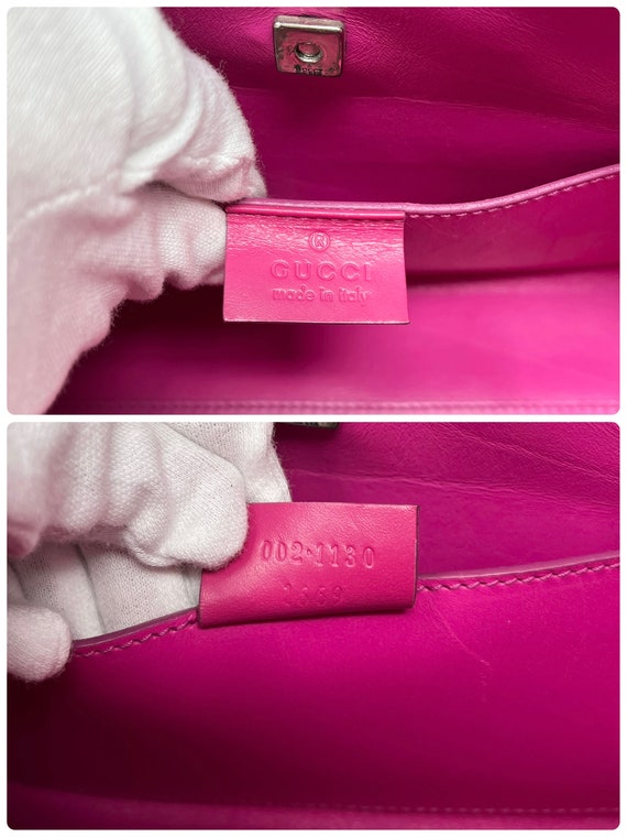 GUCCI Vintage Logo Mini Shoulder Bag Handbag Pink… - image 4