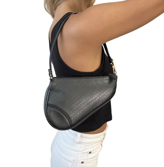 Dior mini saddle black hotsell