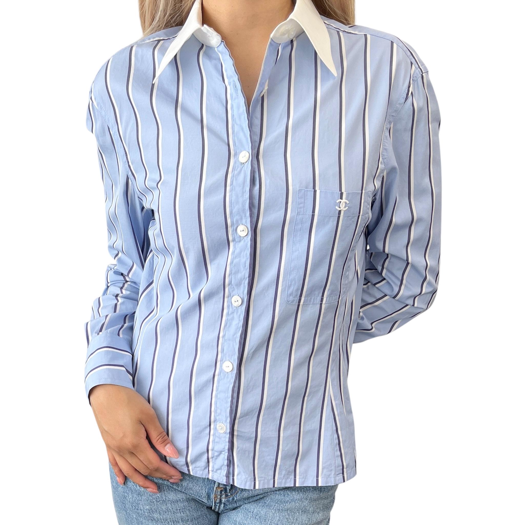 Chanel Logo Button up Shirt - Etsy