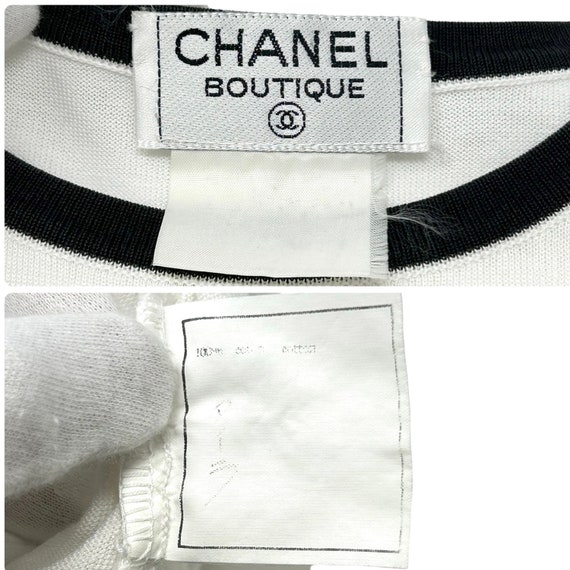 [Chanel] Chanel Vintage COCO Button Denim No-collar Jacket White x Blue [Used] [Authenticated and Guaranteed Authentic] 199447 main image 0
