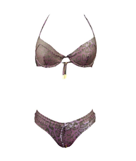 Buy Christian Dior Vintage Swimwear Swimsuit Bikini 36 Animal Print Purple Rankab Online in India Etsy