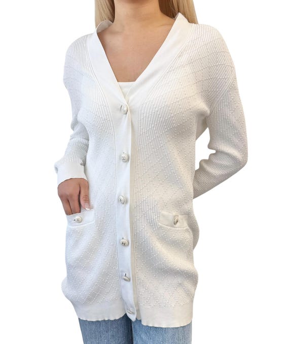 トップス CHANEL/CC logo button knit tunic Chanel CC Button Cardigan, Tops - Designer Exchange | Buy