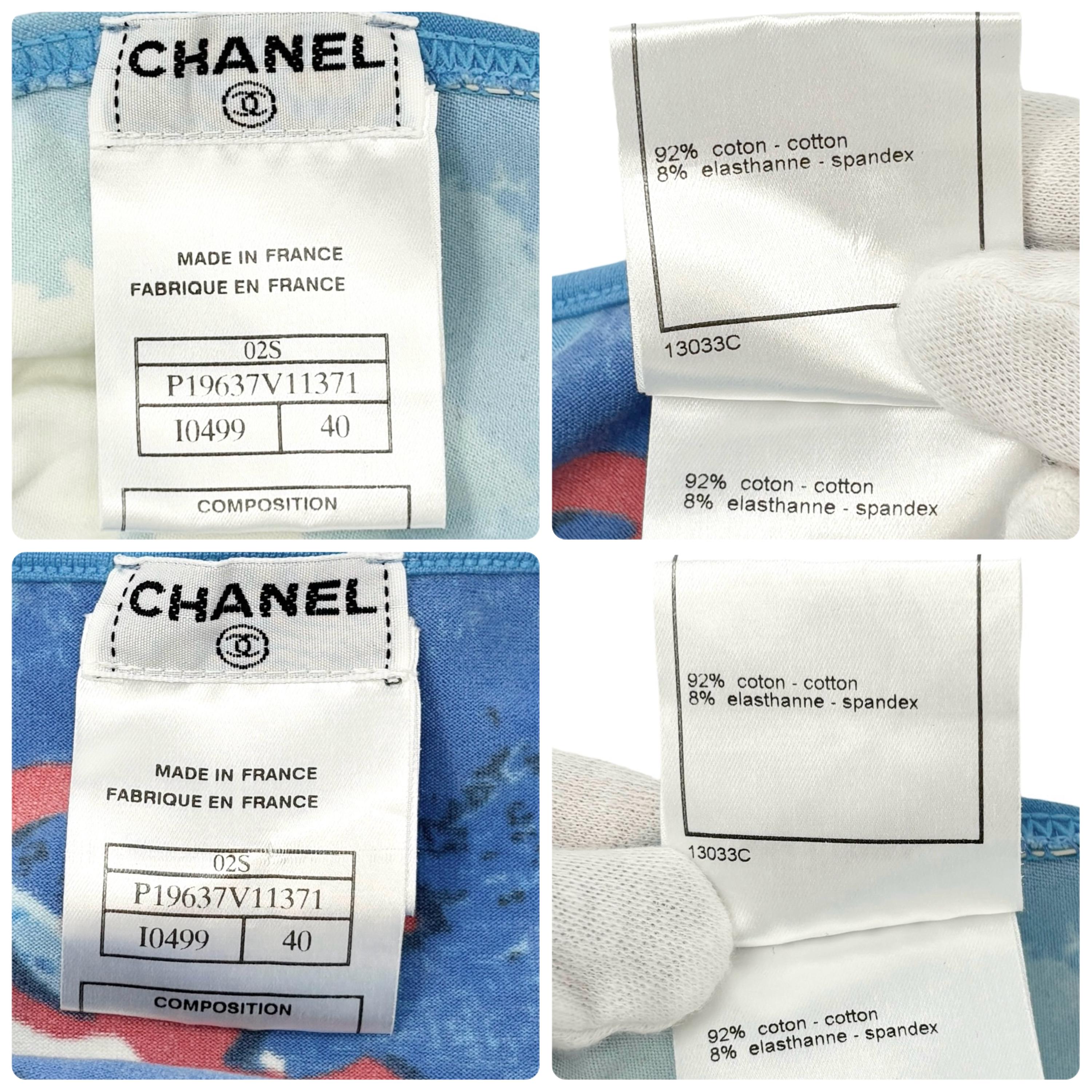 CHANEL Surf Vintage 02S CC Mark Logo Bikini Swimwear #40