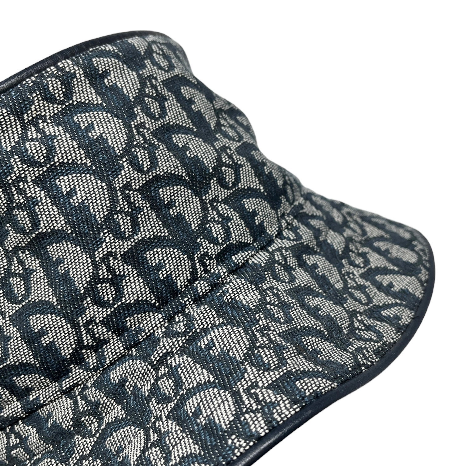 Christian Dior Vintage Trotter Monogram Bucket Hat #57 Dark Christian Dior Vintage Trotter Monogram Bucket Hat #57 Dark