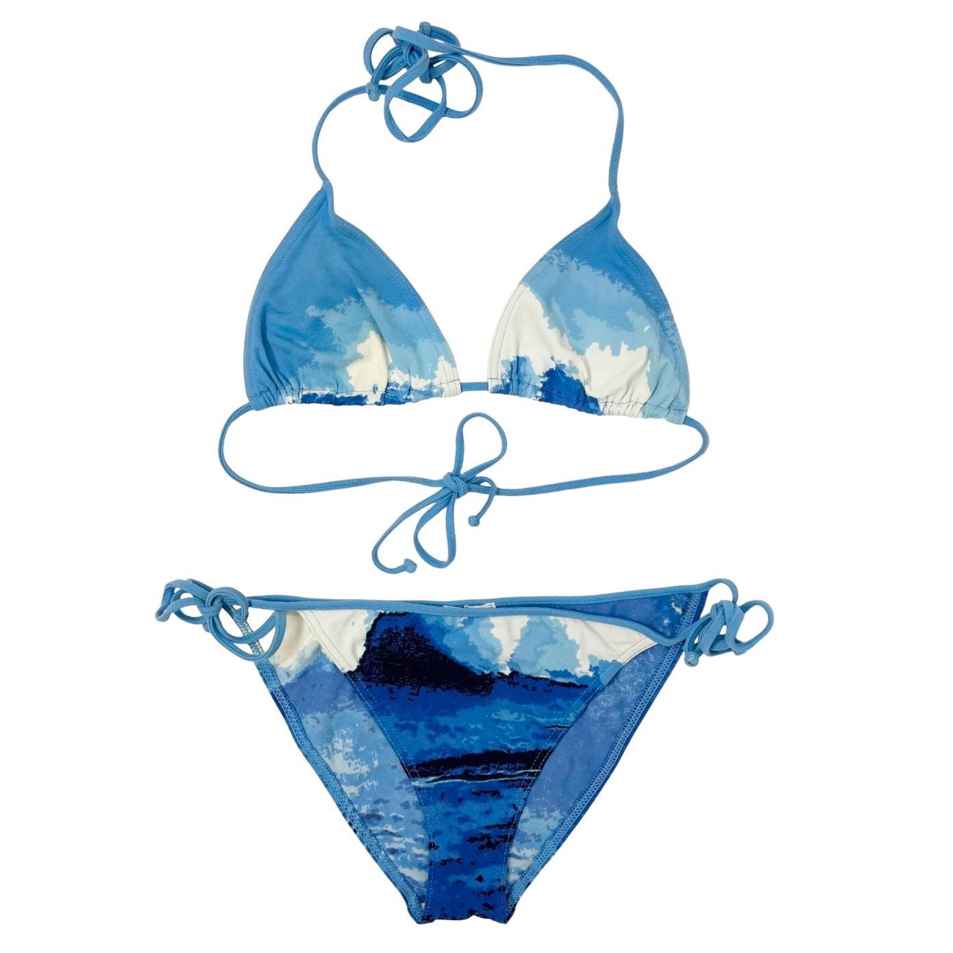CHANEL Surf Vintage 02S CC Mark Logo Bikini Swimwear #40 CHANEL Surf Vintage 02S CC Mark Logo Bikini Swimwear #40