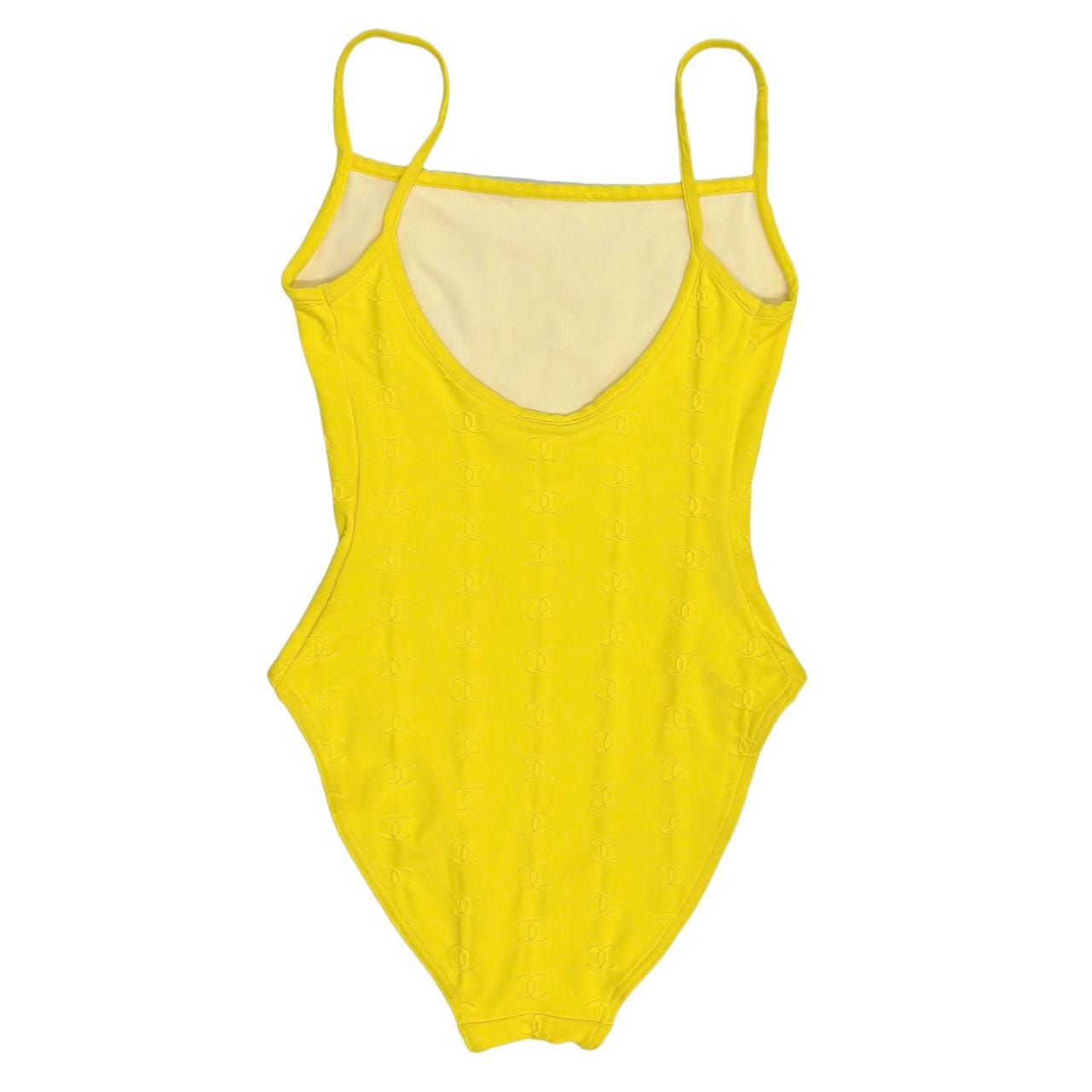 CHANEL Vintage 97P CC Mark Swimsuit Bodysuit #38 One-piece CHANEL Vintage 97P CC Mark Swimsuit Bodysuit #38 One-piece