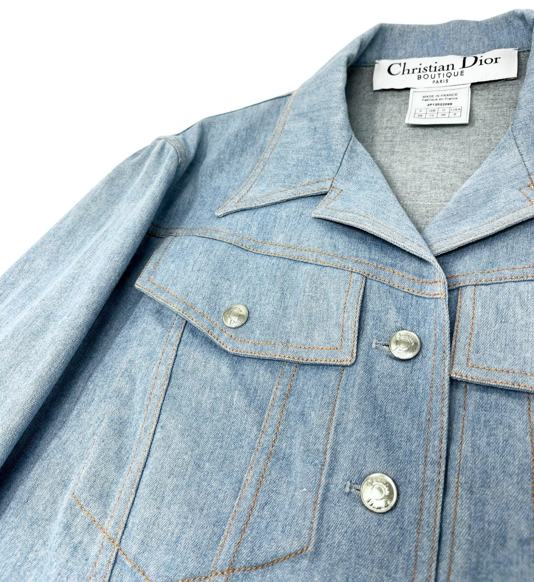 Ｄior ビンテージ　ジャケット 古着 80s USA製 Christian Dior ダーク ストライプ ウール