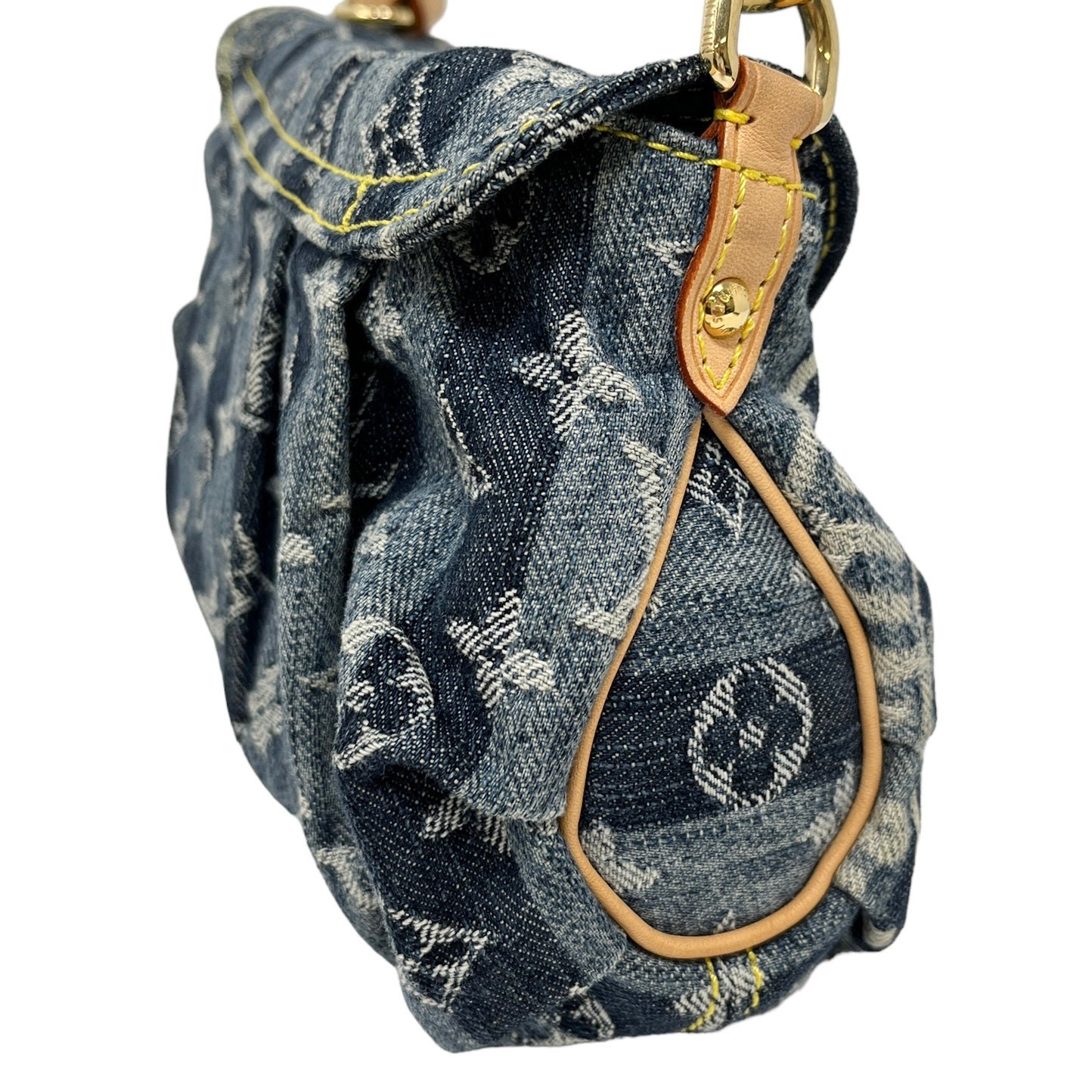 Vintage - Louis Vuitton denim Cruise pleaty pouchette bag.