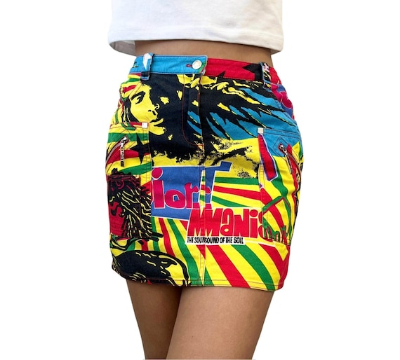Christian Dior Vintage 2004 Rasta Mania Mini Skirt #34