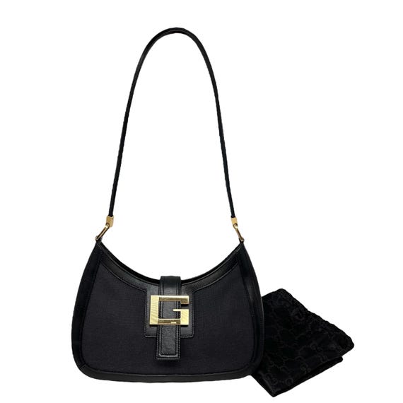 バッグ OLD GUCCI LOGO LEATHER SHOULDER BAG Vintage Gucci GG logo monogram Leather Crossbody Shoulder