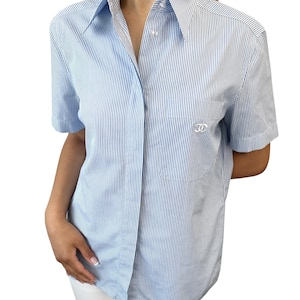 CHANEL ヴィンテージ 胸ポケット付きシャツ CHANEL ヴィンテージ 胸ポケット付きシャツ CHANEL Vintage Logo