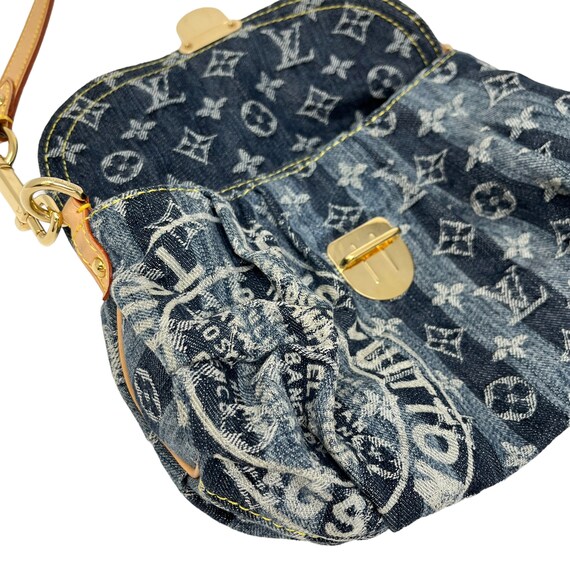 LOUIS VUITTON Vintage Monogram Denim Mini Pleaty … - image 8