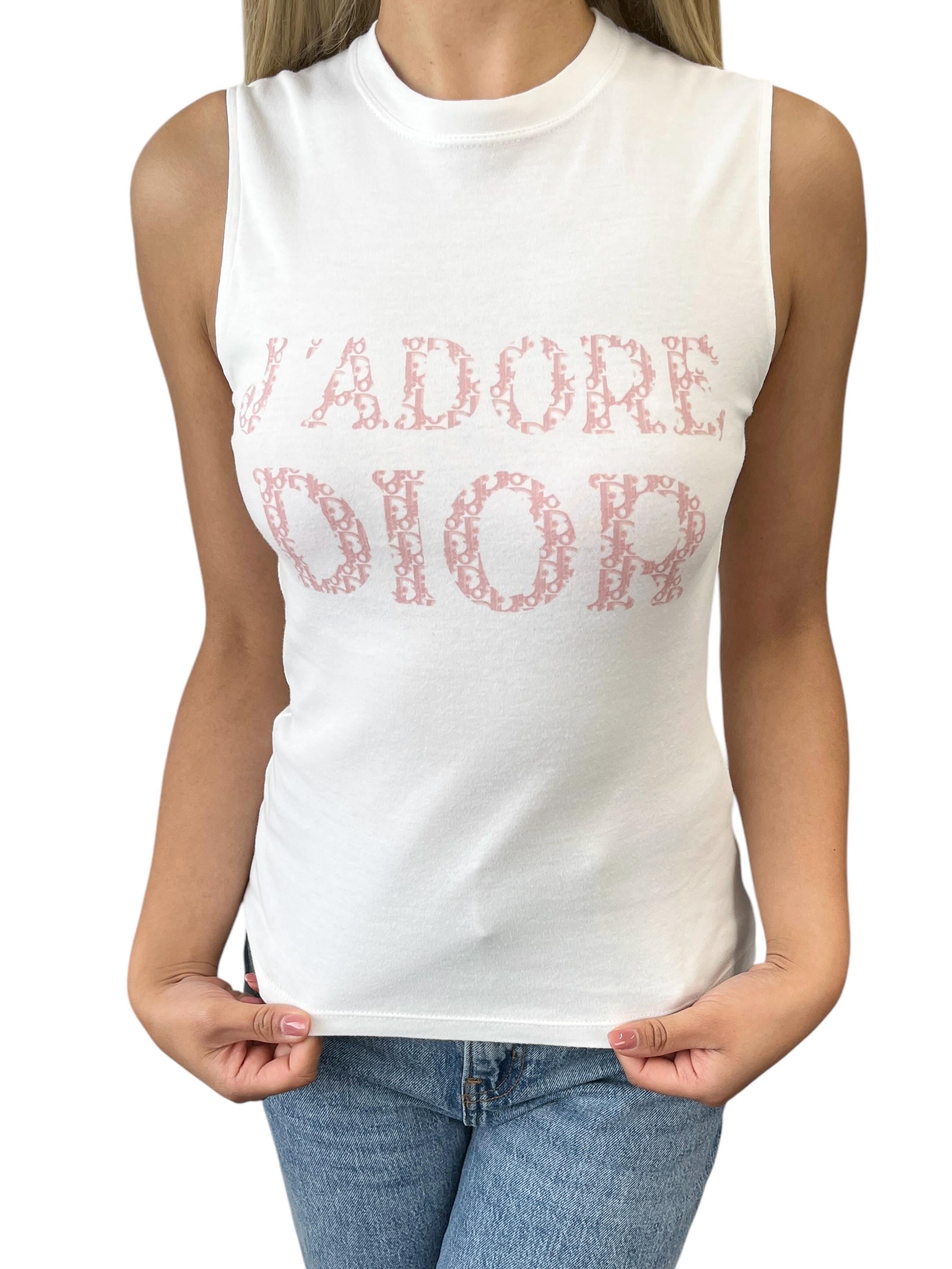 DIOR JADORE タンクトップノースリーブ コットン トロッター DIOR JADORE タンクトップノースリーブ コットン トロッター