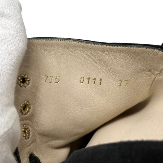 CHANEL Vintage CC Logo Short Boots #37 US 6.5  Su… - image 9