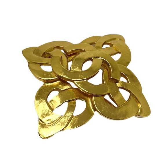 CHANEL Vintage 97P Logo Brooch Accessory Gold Metal -