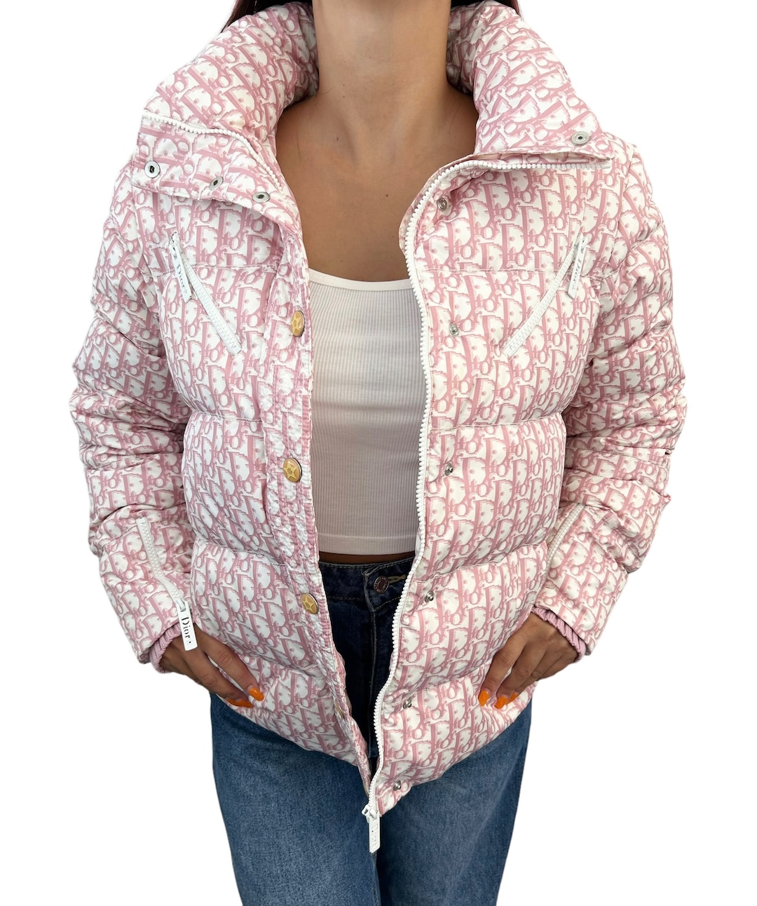 Dior pink monogram jacket deals