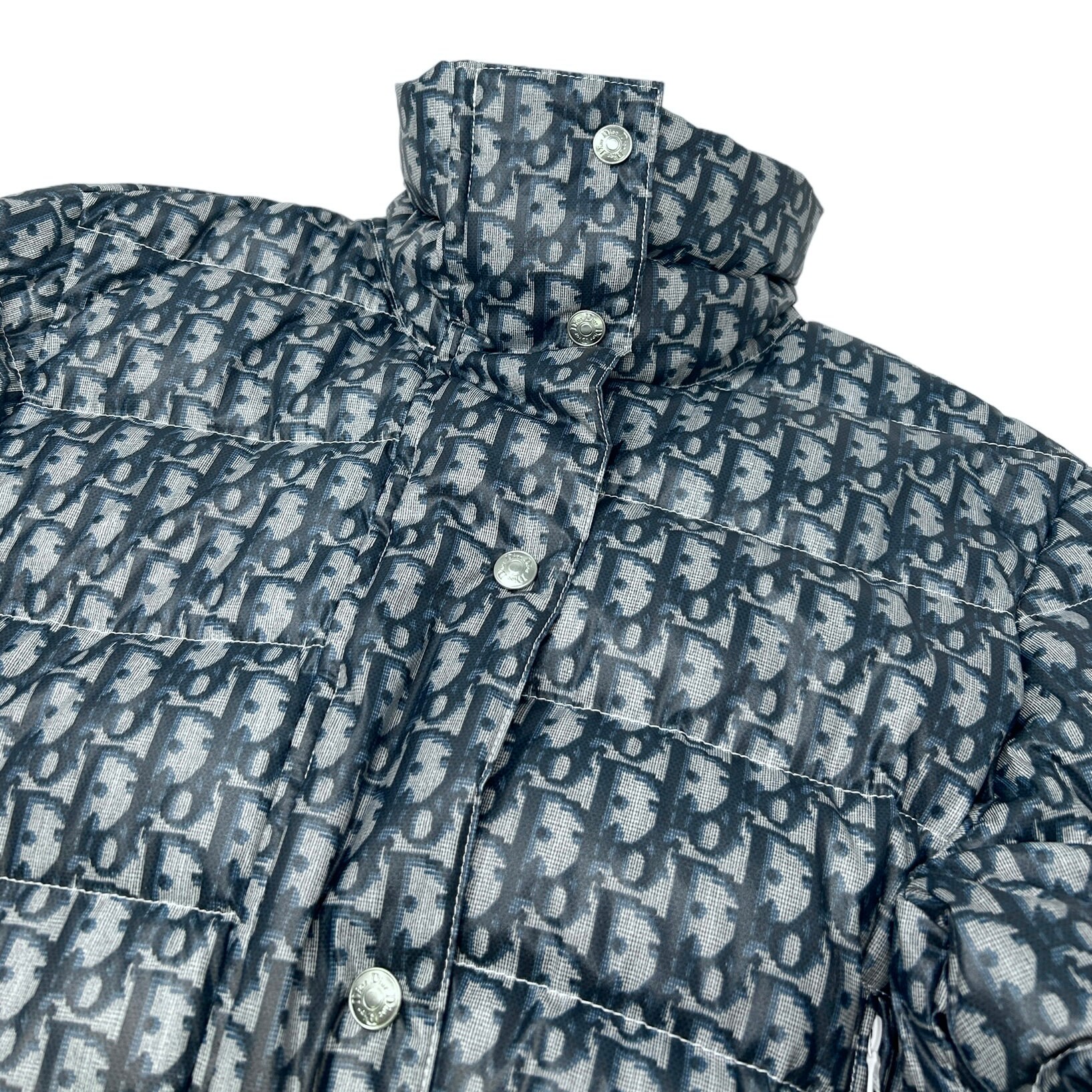Christian Dior Vintage Trotter Monogram Logo Puffer Jacket