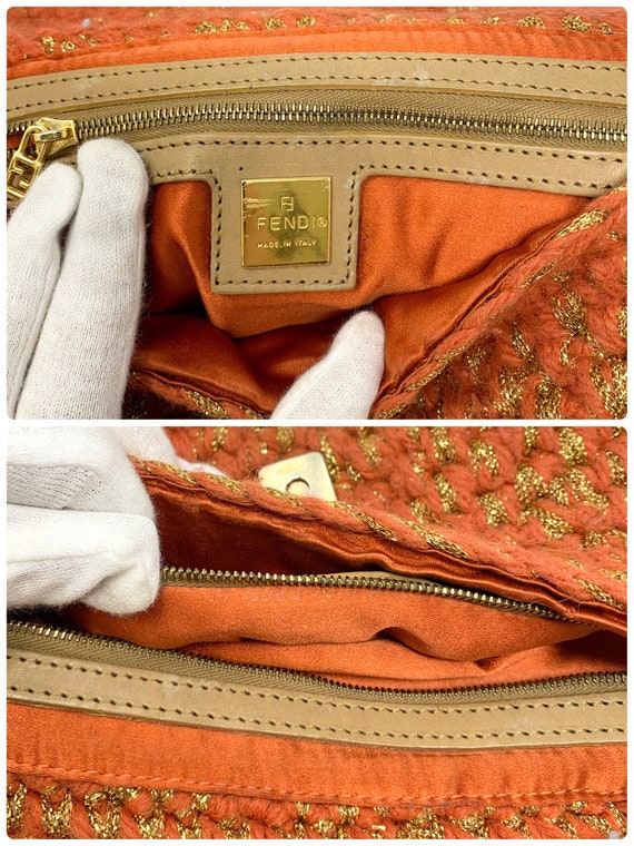 FENDI Vintage FF Logo Knit Mamma Baguette Shoulde… - image 5