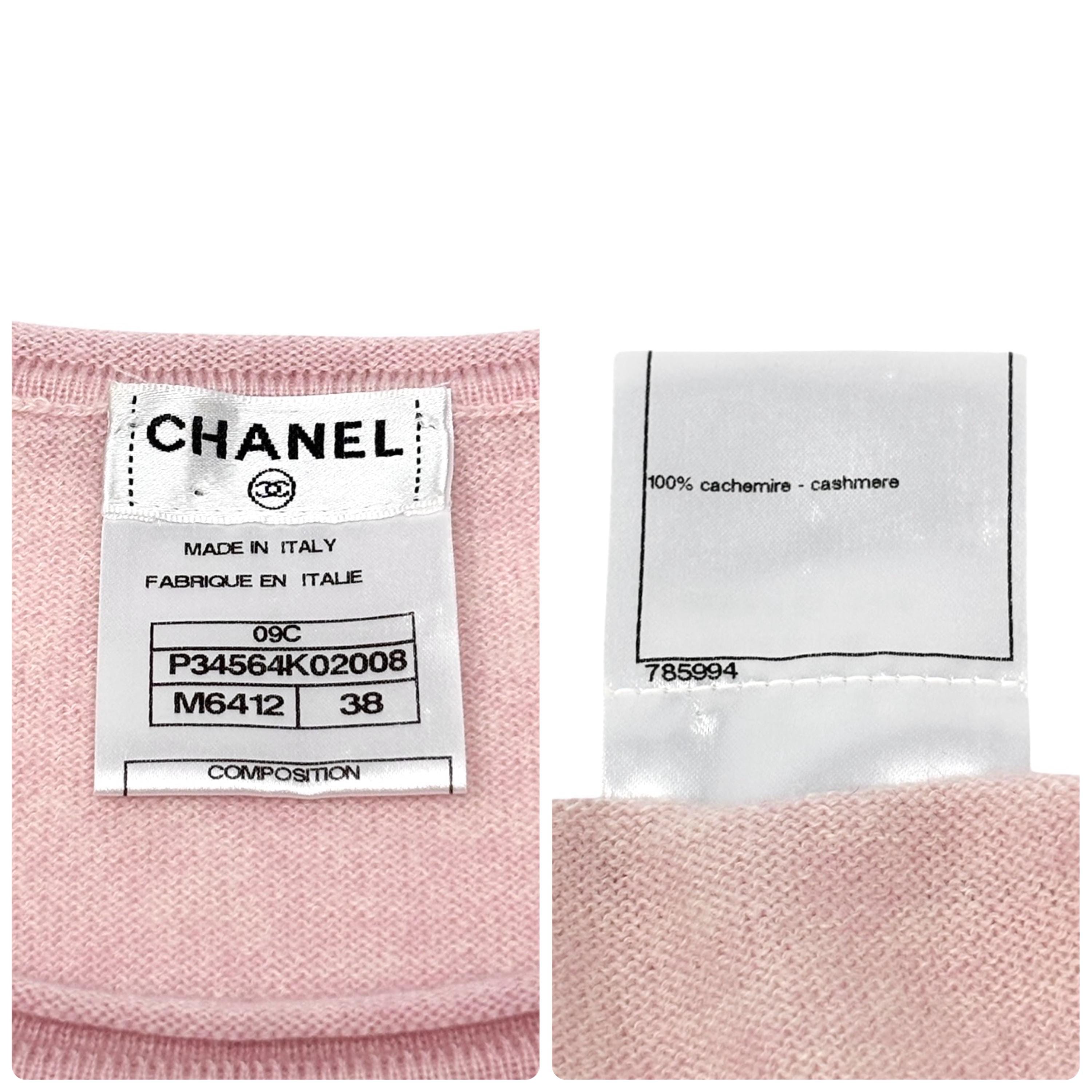 CHANEL CC ココマーク マイアミ Tシャツ カシミヤ100 38サイズ 【公式