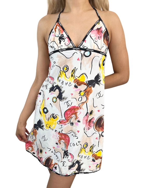 CHANEL Vintage 1995 CC Swimwear Swimsuit Dress One-piece #40