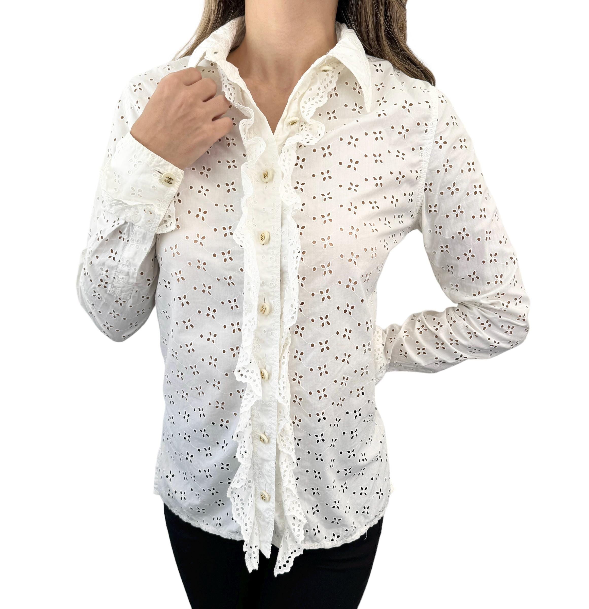 Chanel Logo Button up Shirt - Etsy