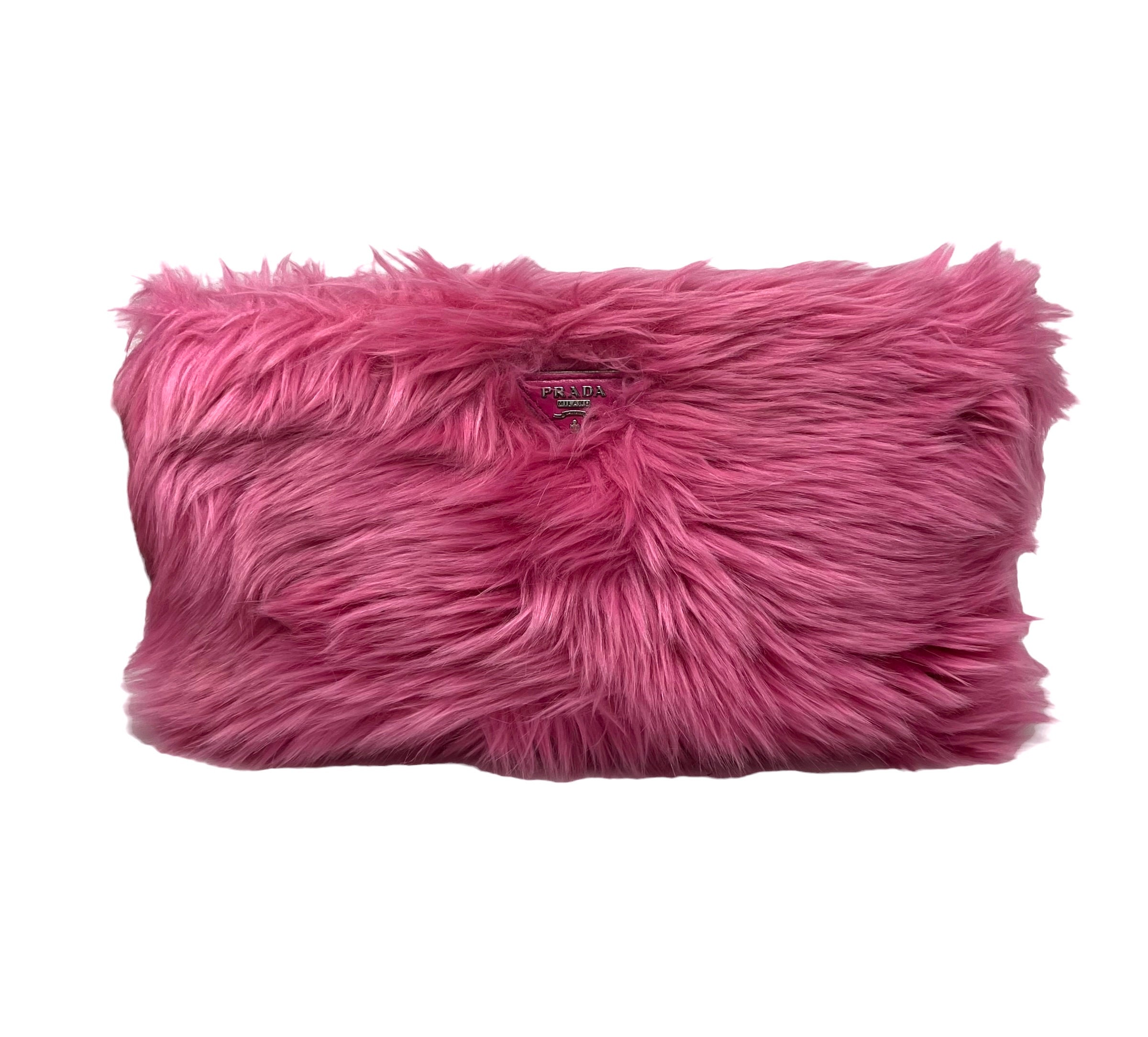 Clutch bag Prada Pink in Synthetic - 23343787
