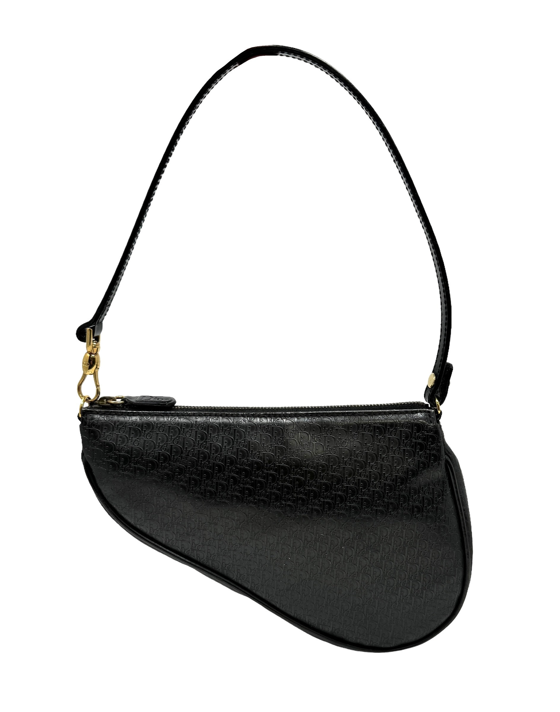 Christian Dior Vintage Trotter Monogram Mini Saddle Bag
