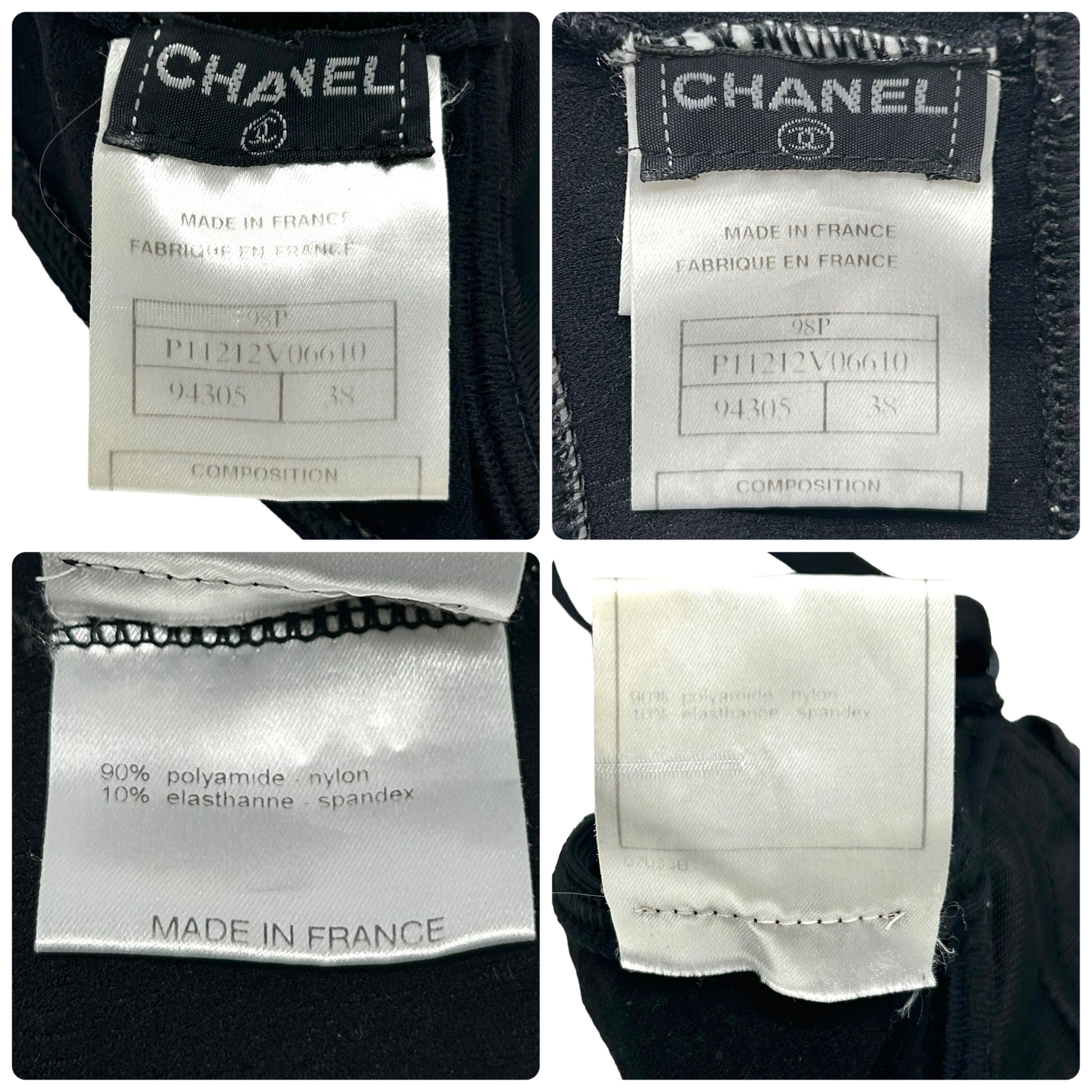 【レア】CHANEL 98P未使用タグ付サイズ38 水着　セパレート　ココマーク レア】CHANEL 98P未使用タグ付サイズ38 水着 セパレート ココ