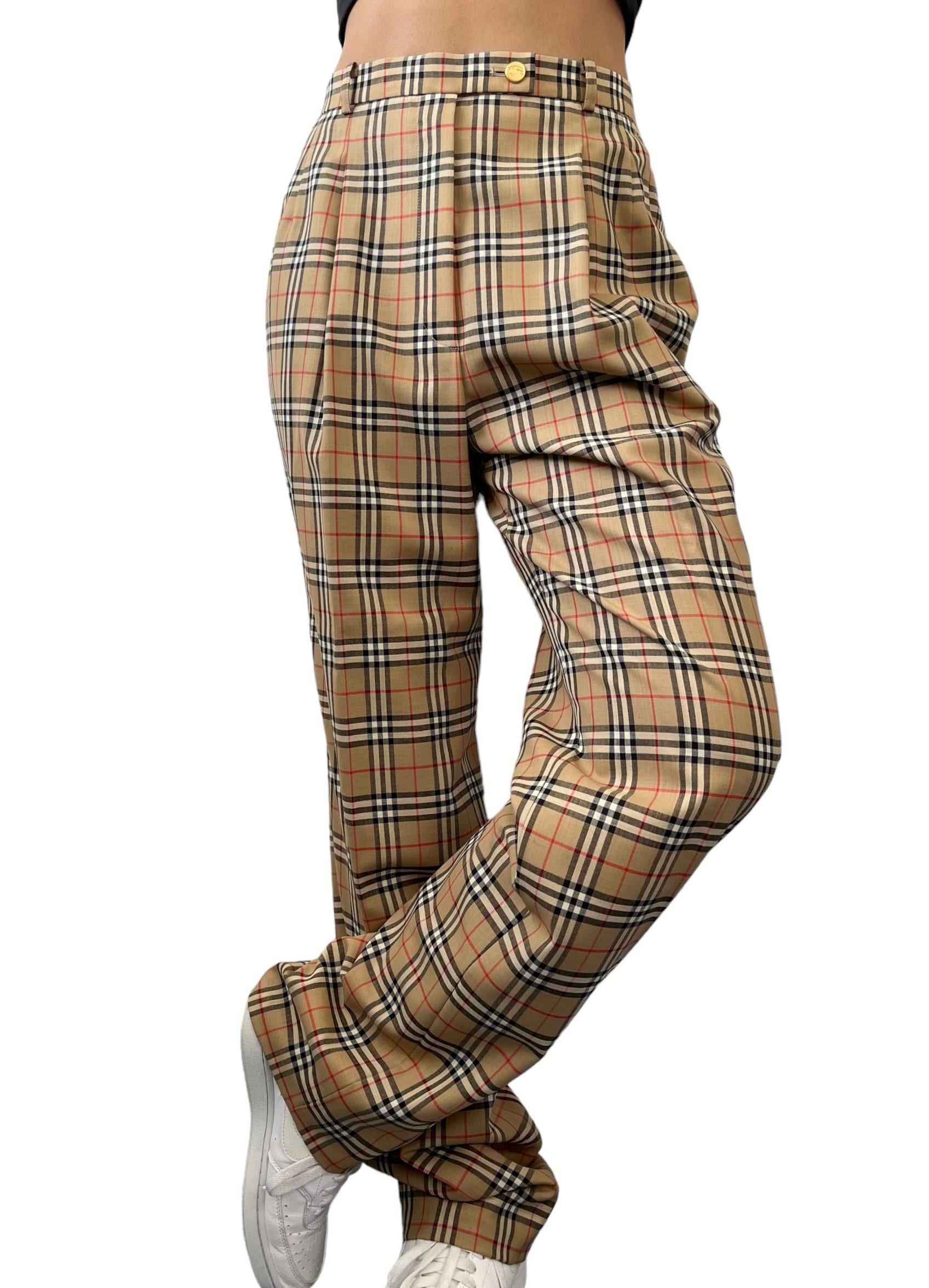 Burberry Leamington Plaid Print Pants, Brand Size 10 (US Size 8) at   Men's Clothing store