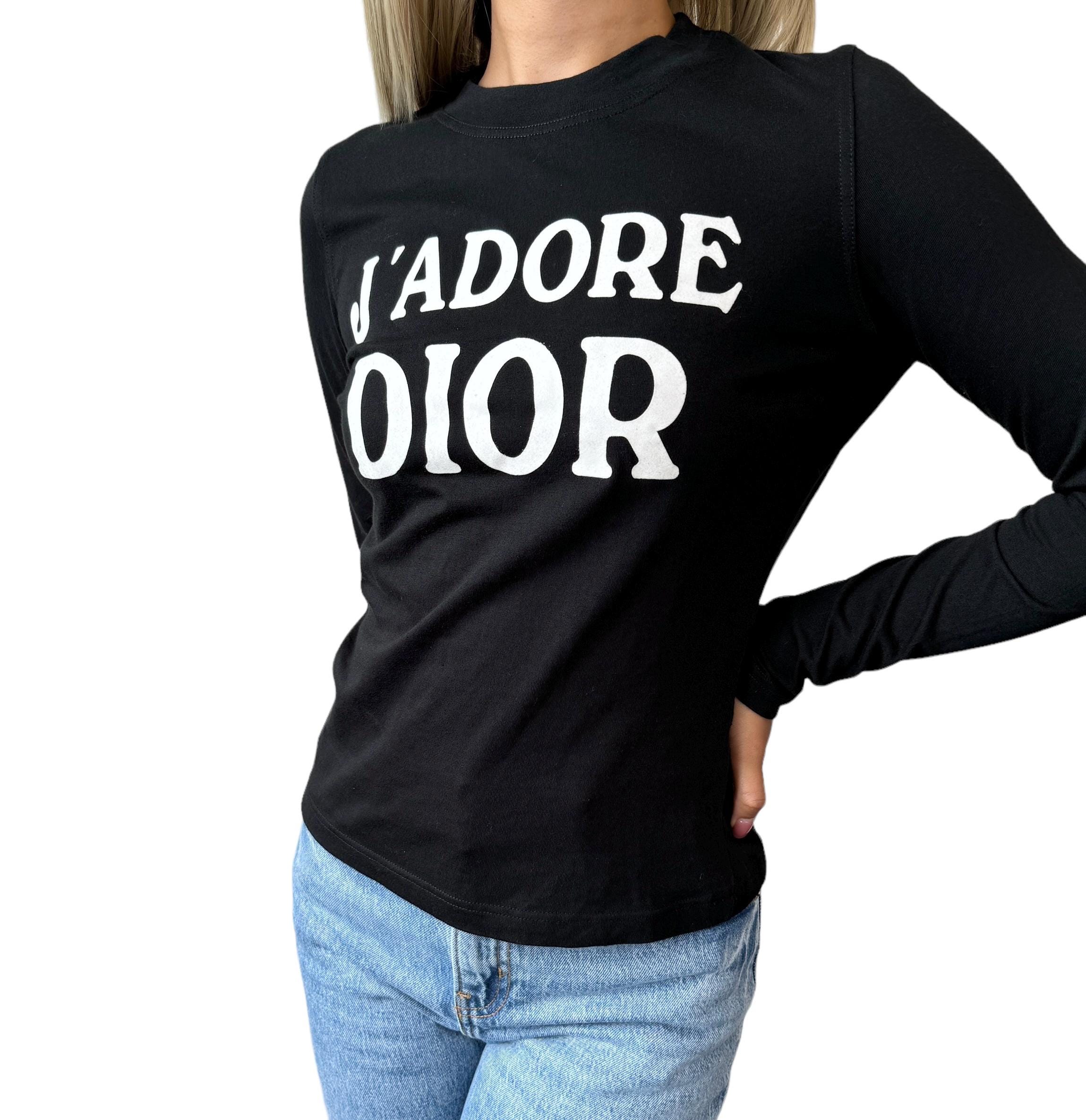 Christian Dior J'ADORE DIOR ロンT 長袖 短丈 黒 快適ファッション - Christian Dior J'ADORE DIOR ロンT 長袖 短丈 黒