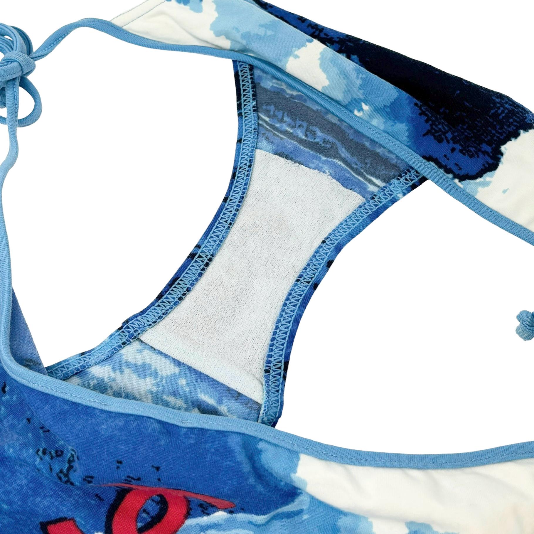 CHANEL Surf Vintage 02S CC Mark Logo Bikini Swimwear #40