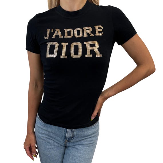 Christian Dior J'ADORE DIOR Tシャツ 36 Christian Dior Vintage 2003 J'ADORE Big Logo T-shirt Top #36