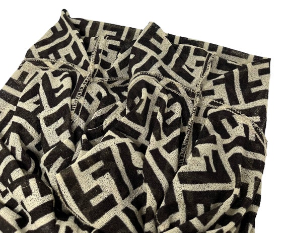 FENDI Vintage Zucca Monogram Shirt Top #40 Button… - image 7