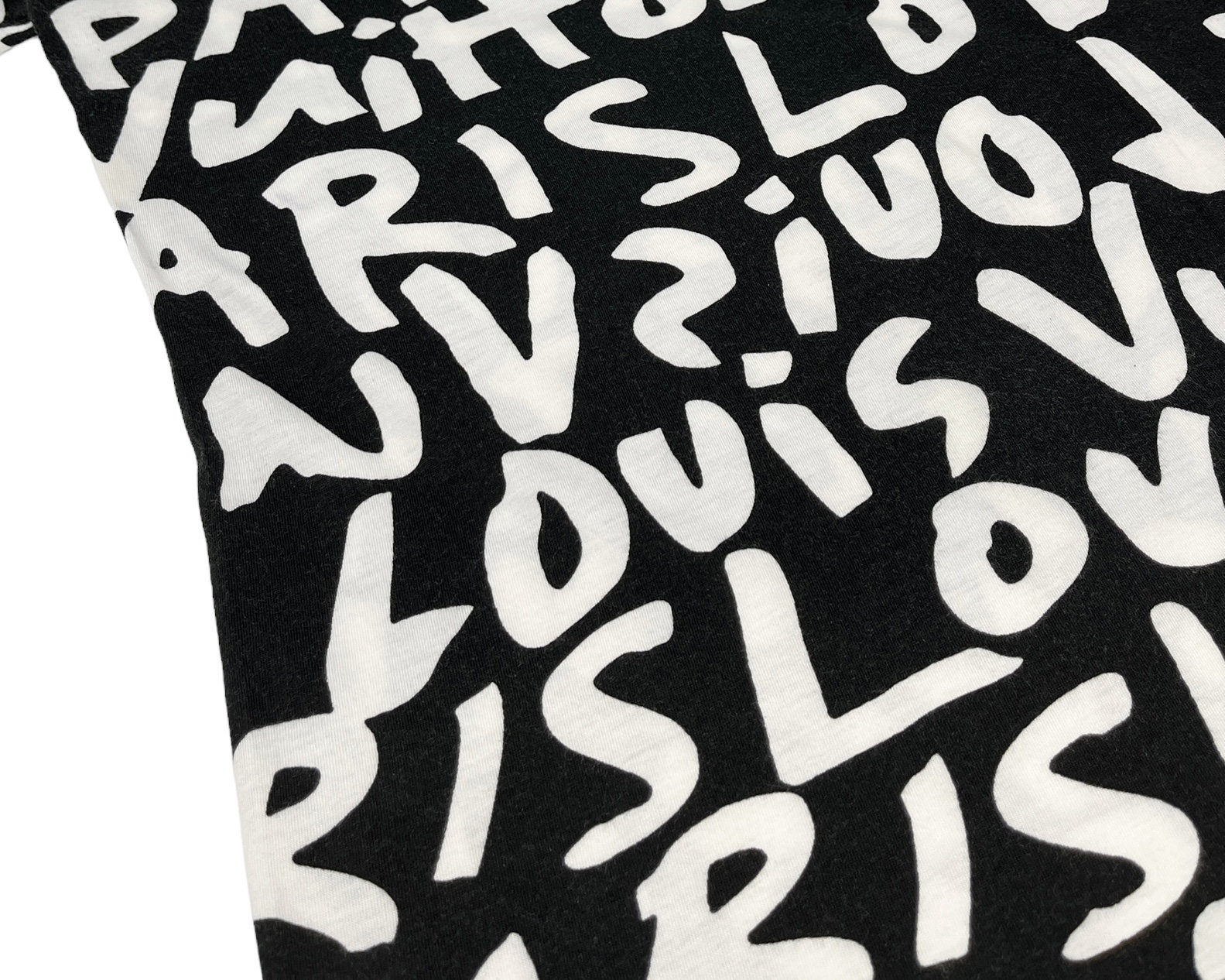LOUIS VUITTON Vintage Graffiti T-shirt #M Top Logo Black LOUIS VUITTON Vintage Graffiti T-shirt #M Top Logo Black