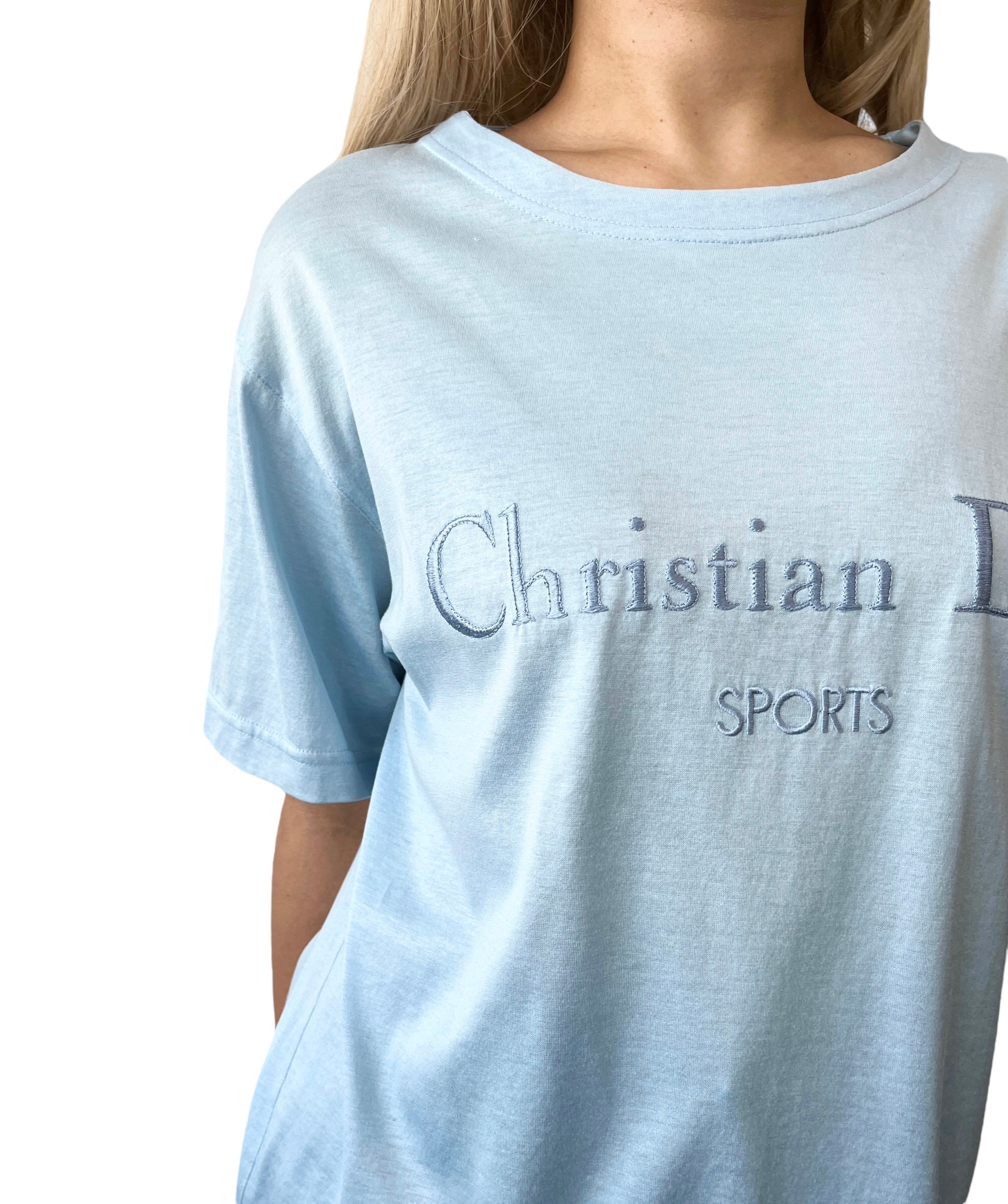 Christian Dior Sports Vintage Big Logo T-shirt #M Top Light