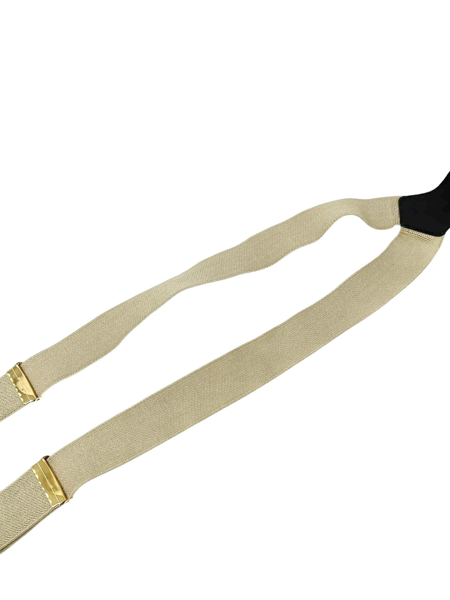 CHANEL サスペンダー CHANEL Vintage CC Logo Suspender Belt Accessory Beige Black